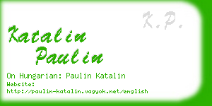 katalin paulin business card